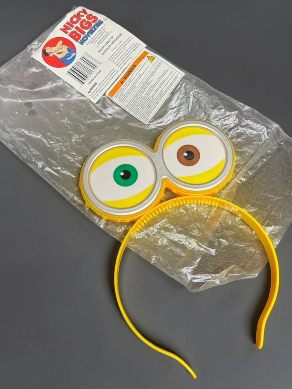 Nicky Bigs Light Up Googly Eye Headband Alien Goggles NIP